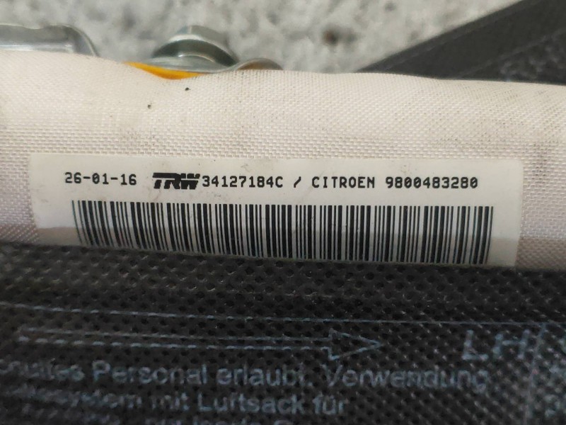 Recambio de airbag cortina delantero izquierdo para citroen c4 picasso 1.6 blue-hdi fap referencia OEM IAM 9800483280 34127184C 
