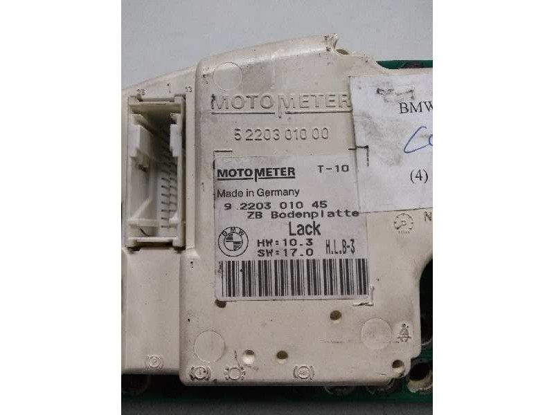 Recambio de cuadro instrumentos para bmw serie 3 berlina (e36) 1.8 cat (m43) referencia OEM IAM 6160583042 62118357756 922030104