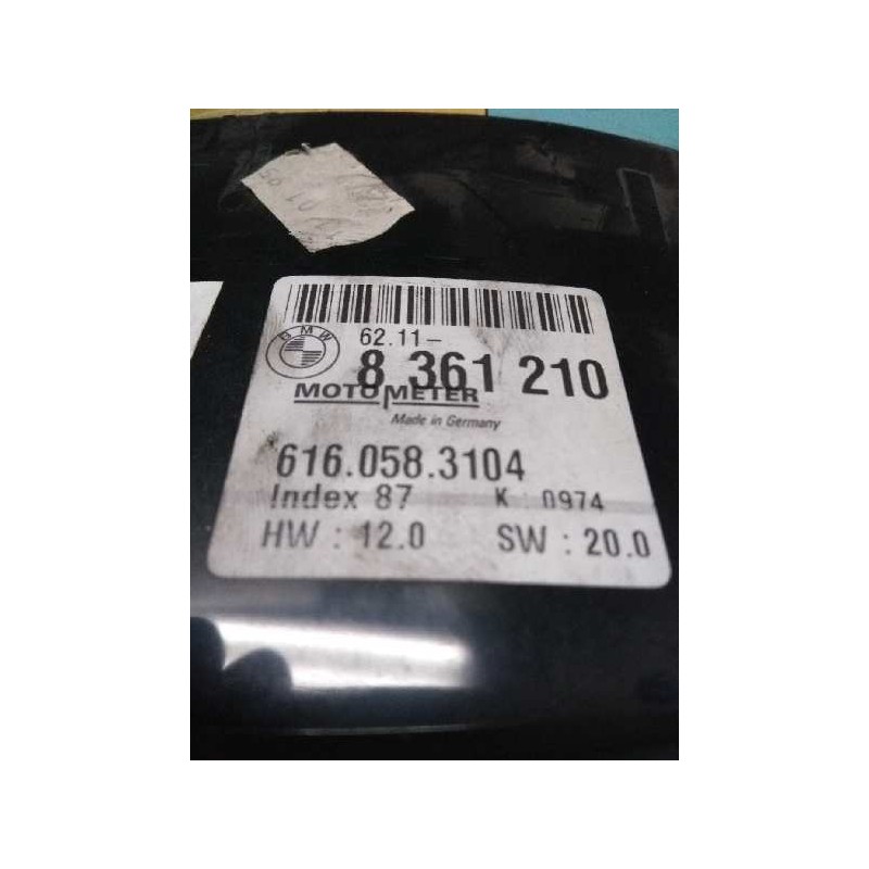 Recambio de cuadro instrumentos para bmw serie 3 berlina (e36) 1.7 turbodiesel cat referencia OEM IAM 6160583104 62118361210 