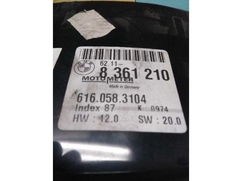 Recambio de cuadro instrumentos para bmw serie 3 berlina (e36) 1.7 turbodiesel cat referencia OEM IAM 6160583104 62118361210 