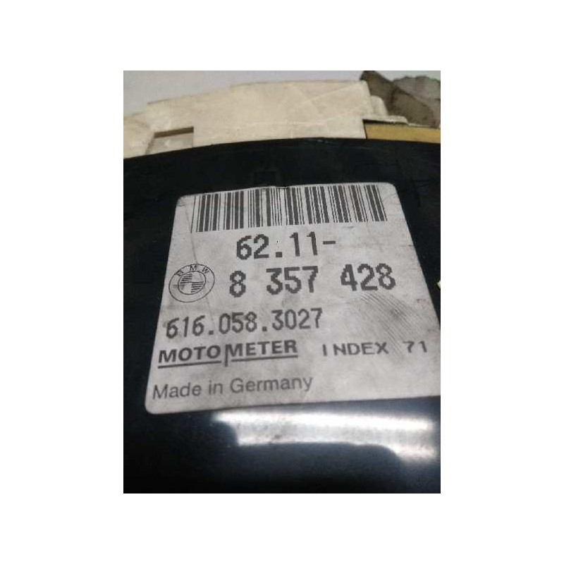Recambio de cuadro instrumentos para bmw serie 3 berlina (e36) 2.5 turbodiesel cat referencia OEM IAM 6160583027 62118357428 922