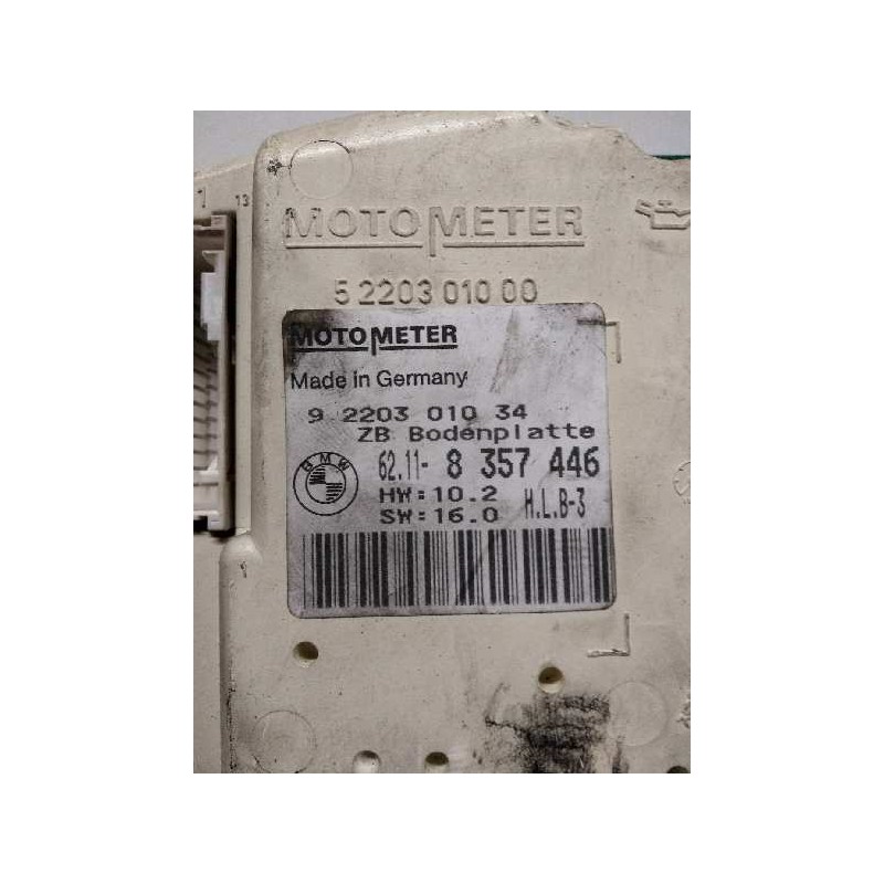 Recambio de cuadro instrumentos para bmw serie 3 berlina (e36) 2.5 turbodiesel cat referencia OEM IAM 6160583027 62118357428 922