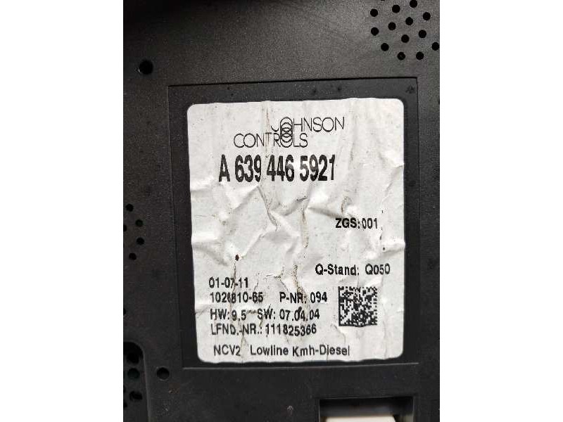 Recambio de cuadro instrumentos para mercedes vito kombi (639) 2.1 cdi cat referencia OEM IAM A6394465921 102681065 