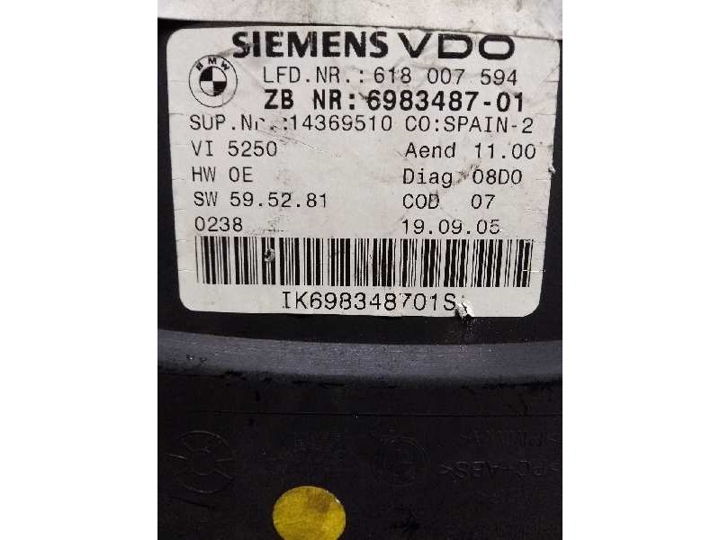 Recambio de cuadro instrumentos para bmw serie 3 berlina (e90) 2.0 16v diesel cat referencia OEM IAM A2C53144918 618007594 IK698