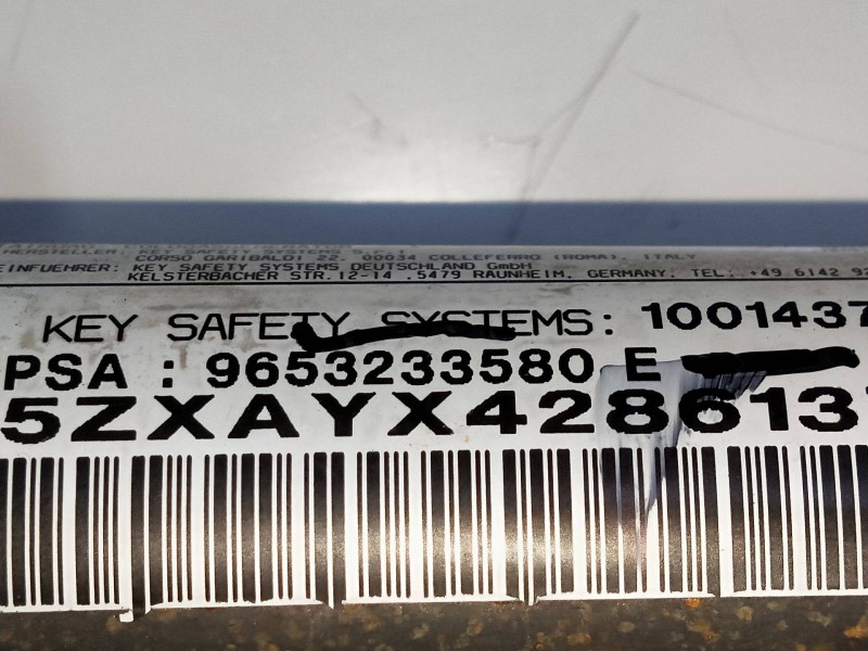 Recambio de airbag cortina delantero izquierdo para peugeot 307 break/sw (s2) 1.6 hdi referencia OEM IAM 9653233580E  