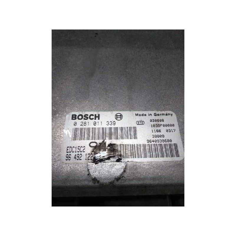 Recambio de centralita motor uce para citroen xsara berlina 2.0 hdi exclusive (80kw) referencia OEM IAM 0281011339 9649212280 ED Recambio de centralita motor uce para citroen xsara berlina 2.0 hdi exclusive (80kw) referencia OEM IAM 0281011339 9649212280 ED