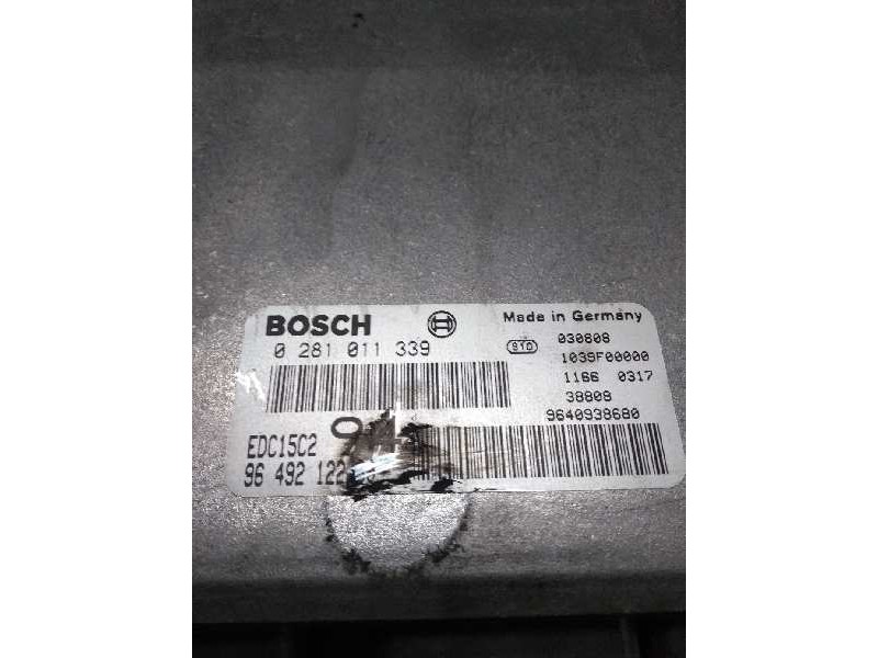 Recambio de centralita motor uce para citroen xsara berlina 2.0 hdi exclusive (80kw) referencia OEM IAM 0281011339 9649212280 ED Recambio de centralita motor uce para citroen xsara berlina 2.0 hdi exclusive (80kw) referencia OEM IAM 0281011339 9649212280 ED