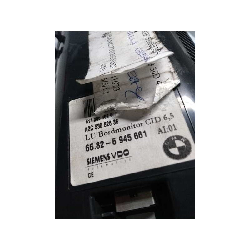 Recambio de pantalla multifuncion para bmw serie 5 berlina (e60) 3.0 turbodiesel cat referencia OEM IAM A2C53082636 611260002007