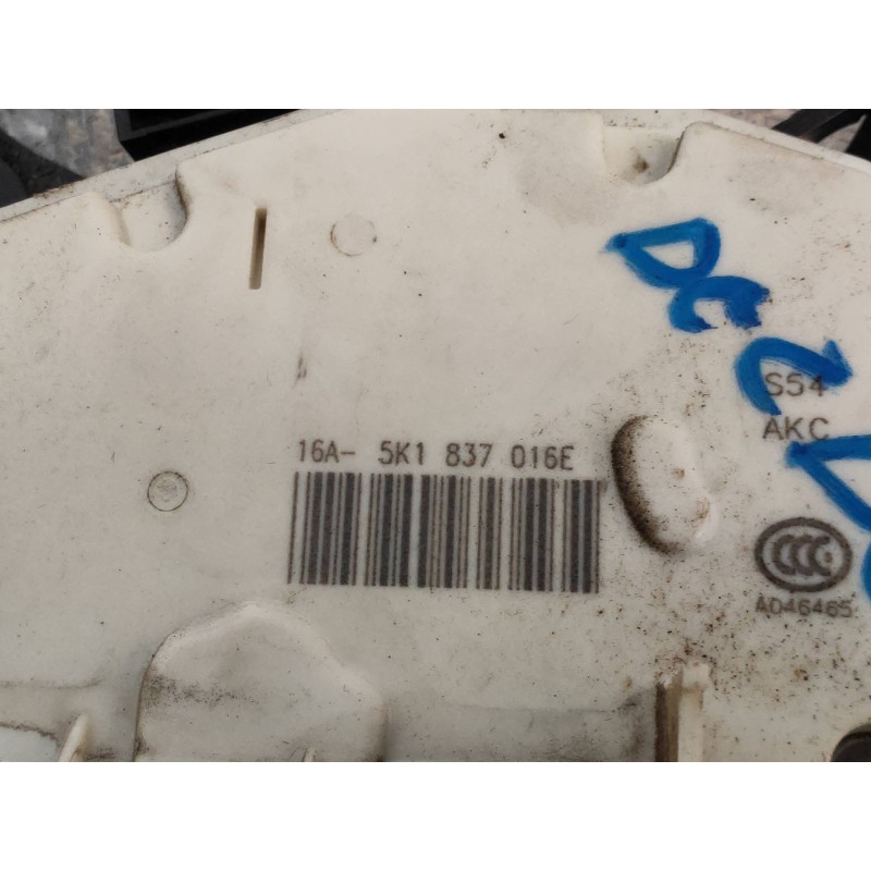 Recambio de motor cierre centralizado delantero derecho para volkswagen polo (6c1) 1.4 tdi referencia OEM IAM 5K1837016E 16A5K18