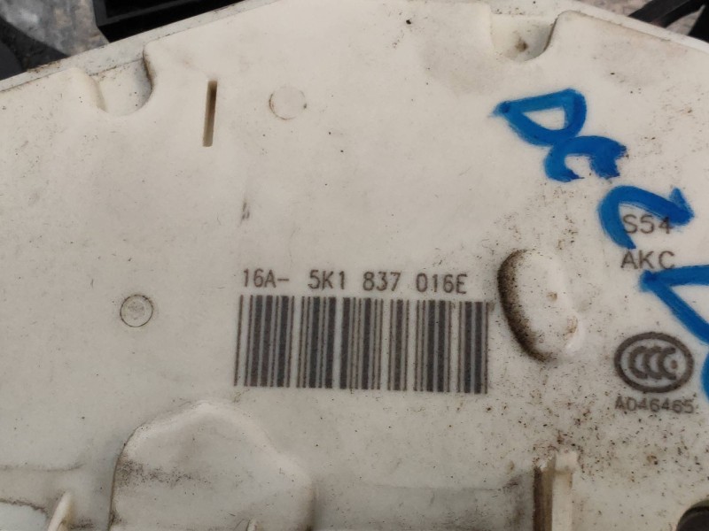 Recambio de motor cierre centralizado delantero derecho para volkswagen polo (6c1) 1.4 tdi referencia OEM IAM 5K1837016E 16A5K18