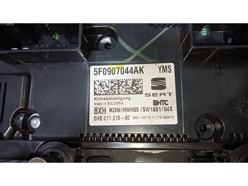 Recambio de mando calefaccion / aire acondicionado para seat leon (5f1) style referencia OEM IAM 5F0907044AK 5HB01121580 