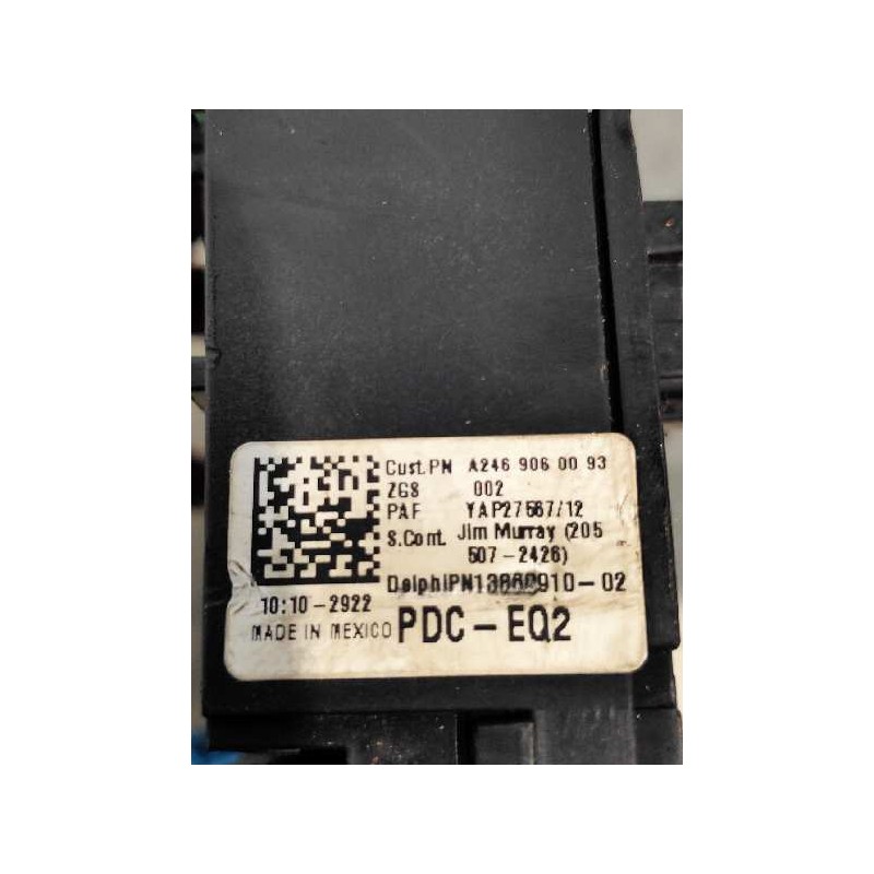 Recambio de caja reles / fusibles para mercedes clase b (w246) b 180 cdi be (246.200) referencia OEM IAM A2469060093  