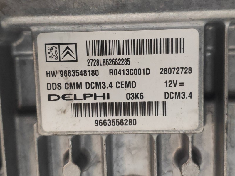 Recambio de centralita motor uce para peugeot 407 sw st confort pack referencia OEM IAM R0413C001D 9663548180 9663556200 2807272