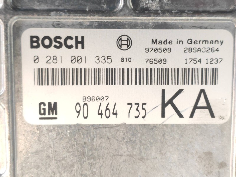 Recambio de centralita motor uce para opel vectra b berlina básico (1999) referencia OEM IAM 0281001335 90464735 KA