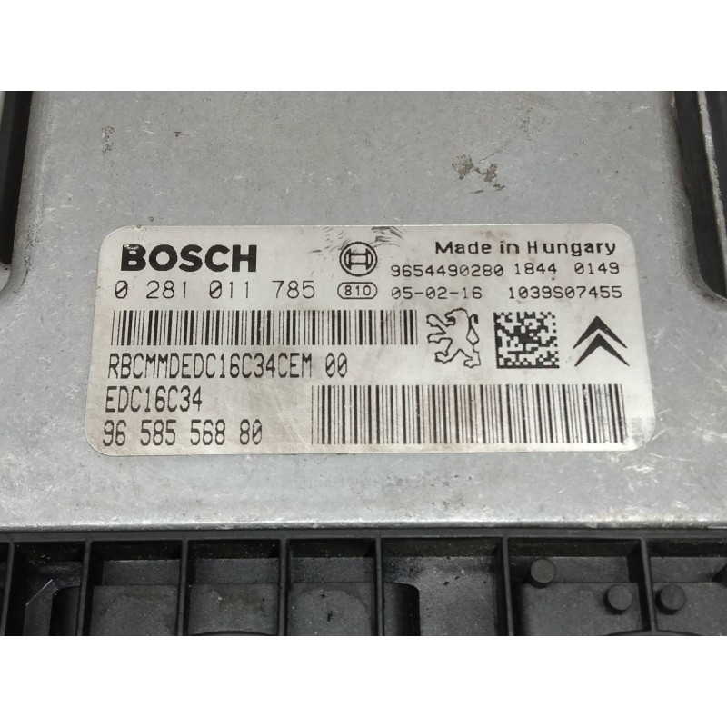 Recambio de centralita motor uce para citroen c3 1.4 hdi sx plus referencia OEM IAM 0281011785 9658556880 EDC16C34 Recambio de centralita motor uce para citroen c3 1.4 hdi sx plus referencia OEM IAM 0281011785 9658556880 EDC16C34
