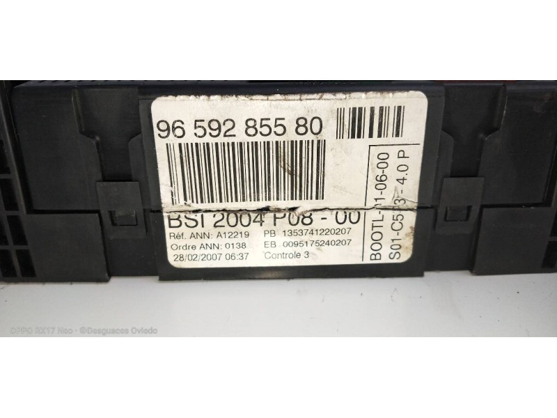 Recambio de caja reles / fusibles para citroen c4 berlina collection referencia OEM IAM 9659285580 BSI2004P0800 