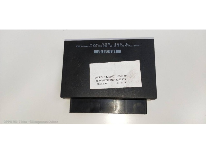 Recambio de modulo electronico para volkswagen polo (9n1) conceptline referencia OEM IAM 5WK48212 6Q1937049D 