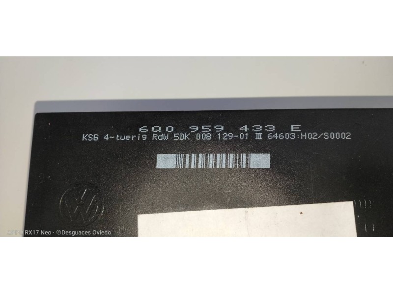 Recambio de modulo electronico para volkswagen polo (9n1) conceptline referencia OEM IAM 5WK48212 6Q1937049D 