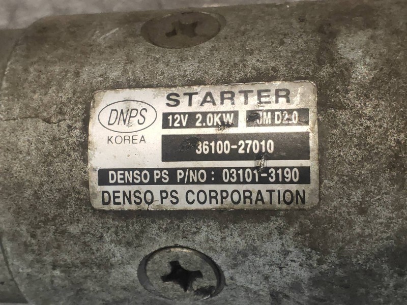 Recambio de motor arranque para kia magentis 2.0 crdi referencia OEM IAM 3610027010 031013190 