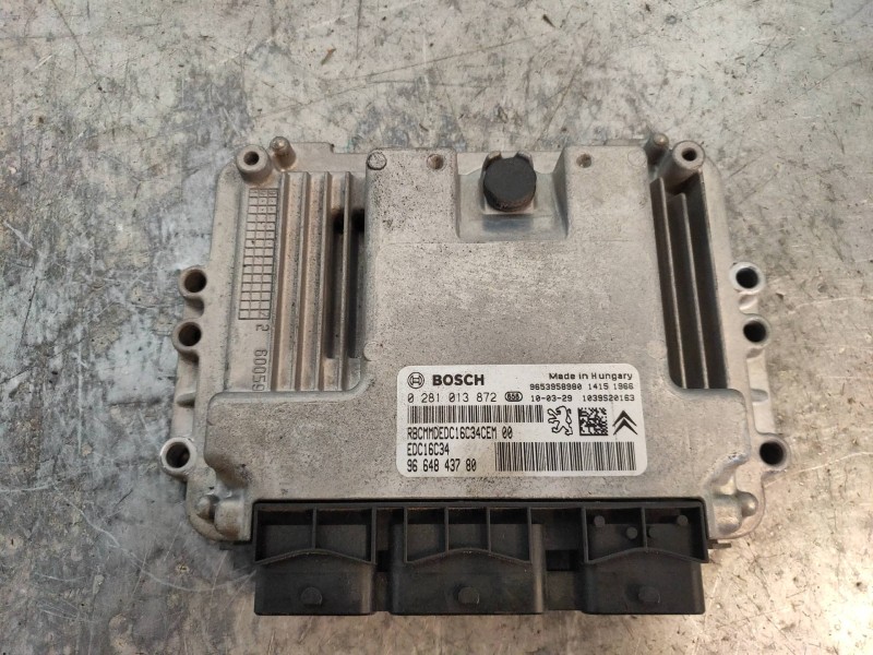 Recambio de centralita motor uce para peugeot partner kombi premium referencia OEM IAM 0281013872 9664843780 EDC16C34 9653958980
