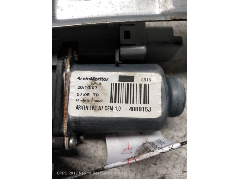Recambio de elevalunas delantero izquierdo para peugeot 207 urban referencia OEM IAM 400915J 9681181280 3P