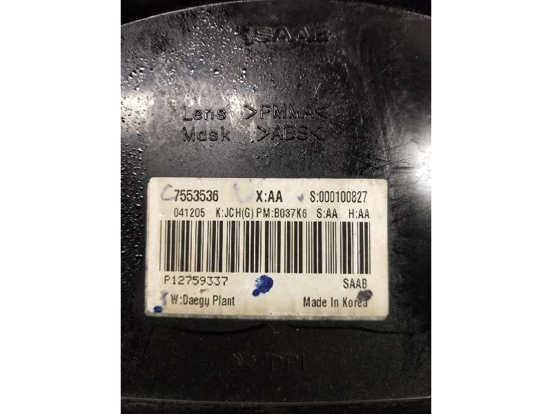 Recambio de cuadro instrumentos para saab 9-3 berlina 1.9 tid linear sport referencia OEM IAM 7553536 P12759337 