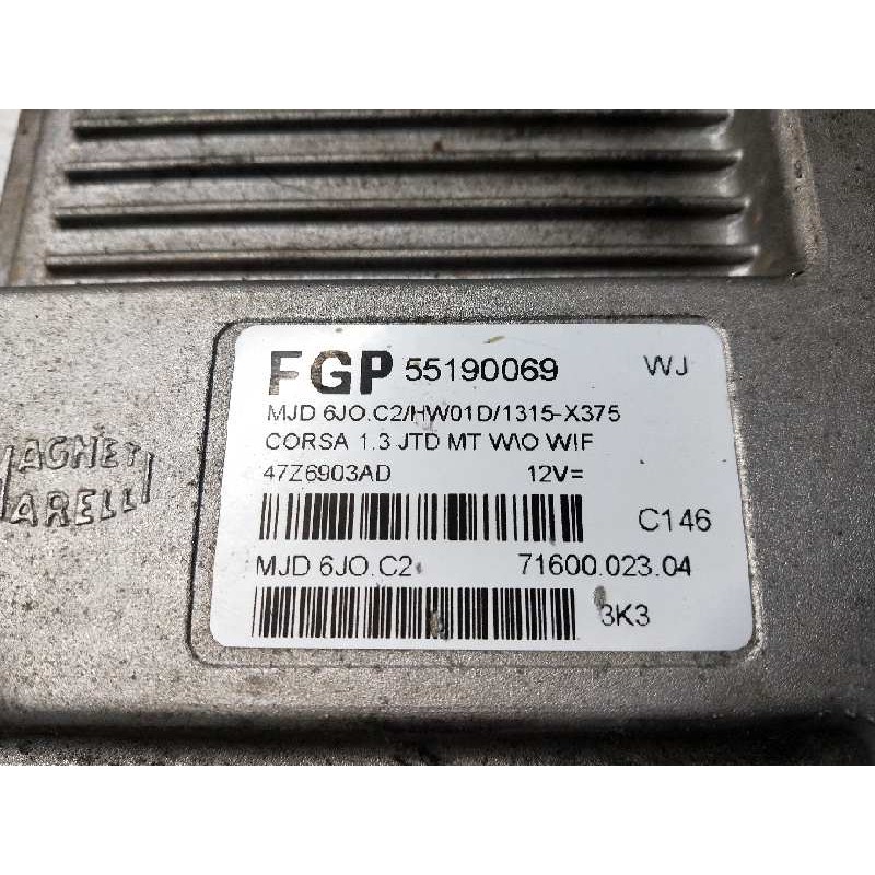 Recambio de centralita motor uce para opel corsa c blue line referencia OEM IAM FGP55190069 MJD6JOC2 7160002304 WJ