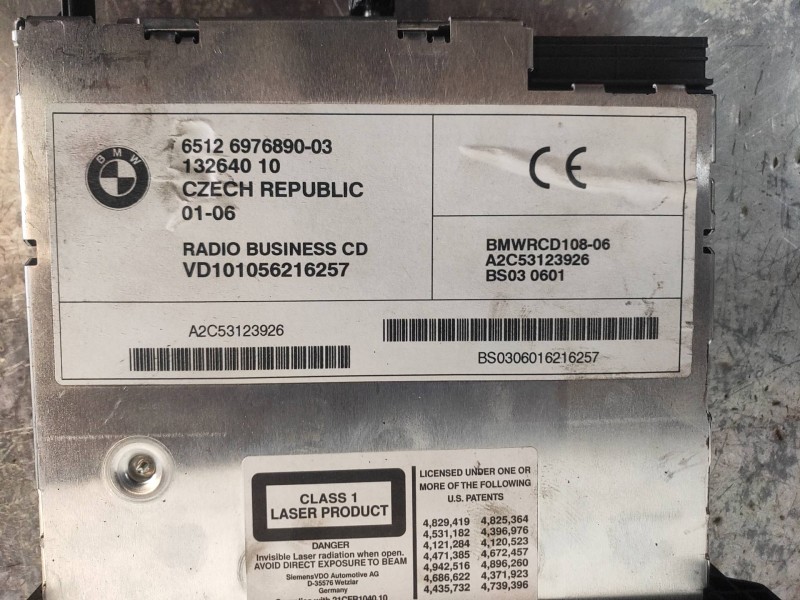 Recambio de sistema audio / radio cd para mini mini (r50,r53) one d referencia OEM IAM 697689003 13264010 