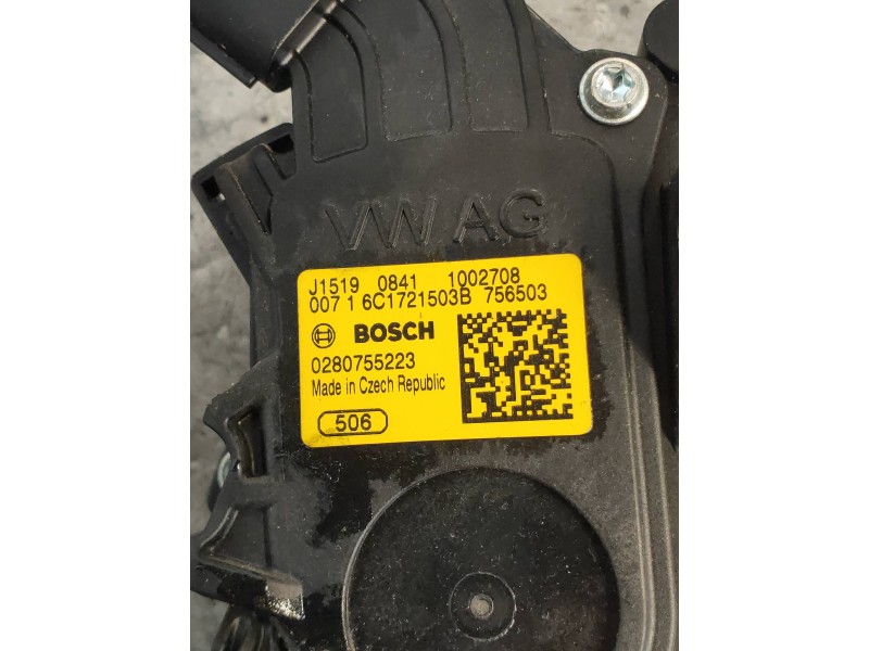 Recambio de potenciometro pedal para volkswagen polo (6c1) 1.4 tdi referencia OEM IAM 0280755223 6C1721503B 