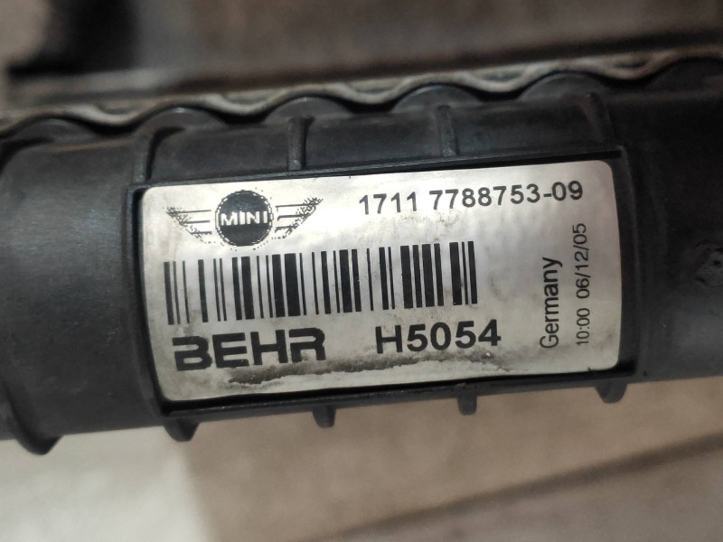 Recambio de radiador agua para mini mini (r50,r53) one d referencia OEM IAM 1711778875309 H5054 