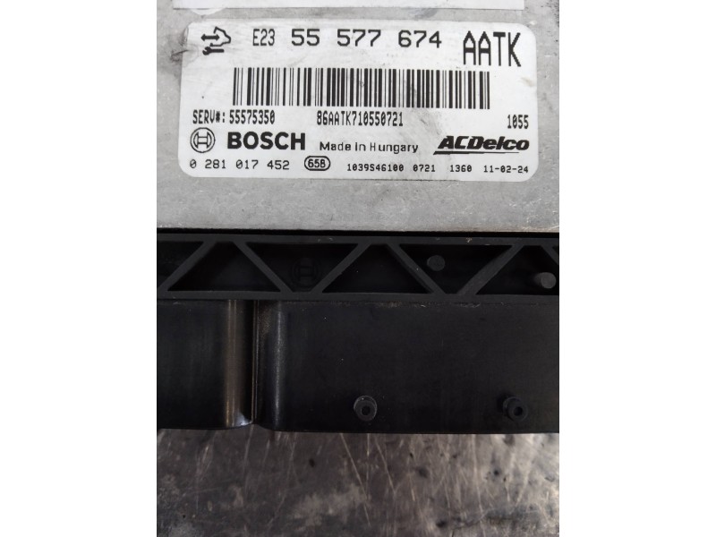 Recambio de centralita motor uce para opel astra j lim. cosmo referencia OEM IAM 0281017452 55577674 55575350
