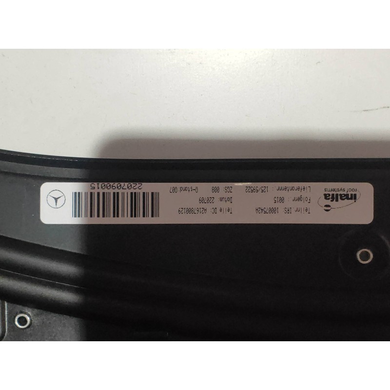 Recambio de techo electrico para mercedes clase cl (w216) coupe 500 4-matic (216.386) referencia OEM IAM A2167800129 10006327F 1