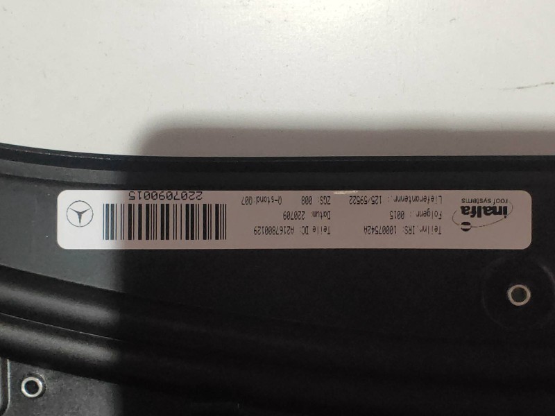 Recambio de techo electrico para mercedes clase cl (w216) coupe 500 4-matic (216.386) referencia OEM IAM A2167800129 10006327F 1