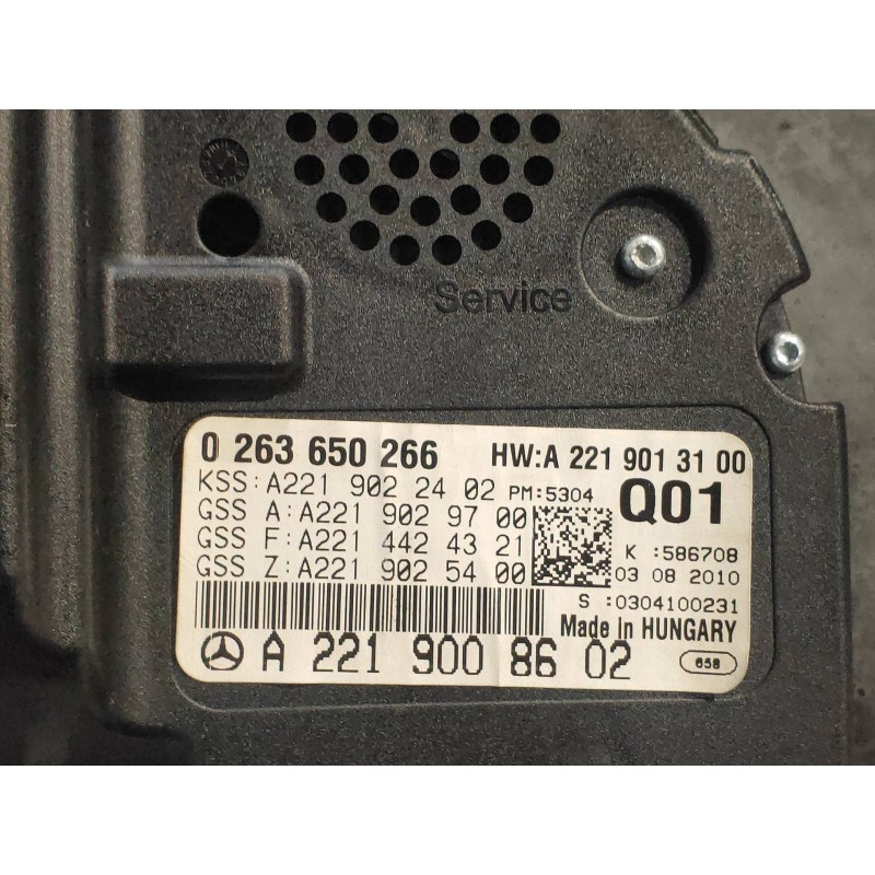 Recambio de cuadro instrumentos para mercedes clase cl (w216) coupe 500 4-matic (216.386) referencia OEM IAM 0263650266 A2219008