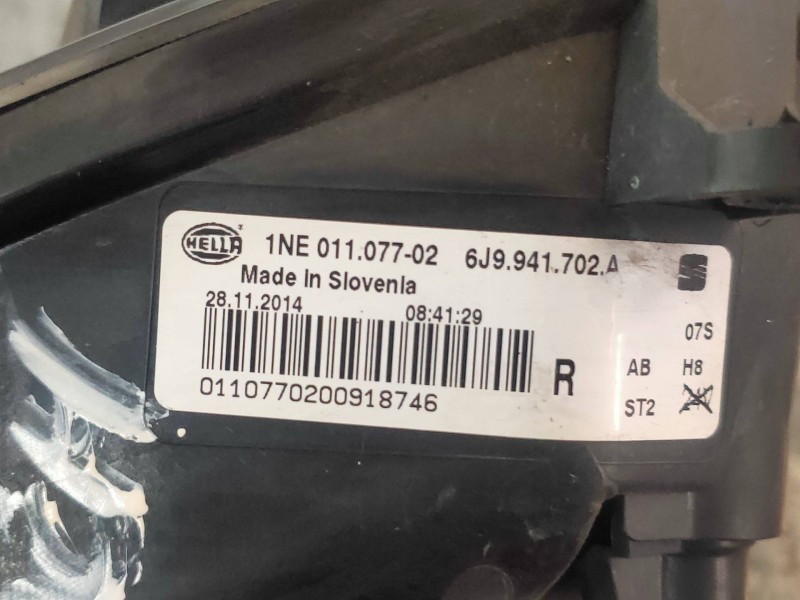 Recambio de faro antiniebla derecho para seat leon st (5f8) reference referencia OEM IAM 1NE01107702 6J9941702A 