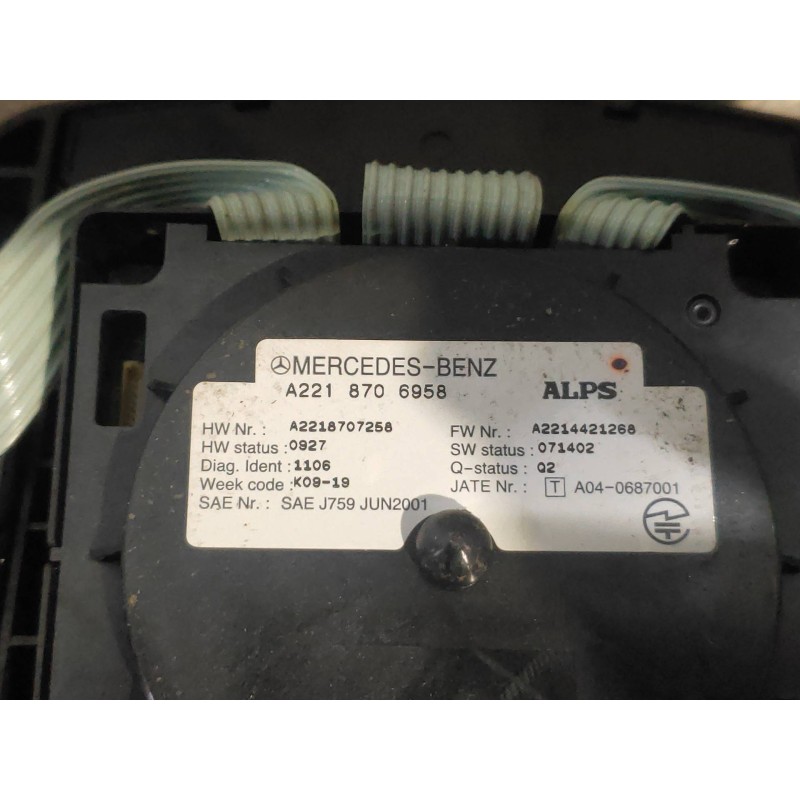 Recambio de mando multifuncion para mercedes clase cl (w216) coupe 500 4-matic (216.386) referencia OEM IAM A2218706958 A2218707