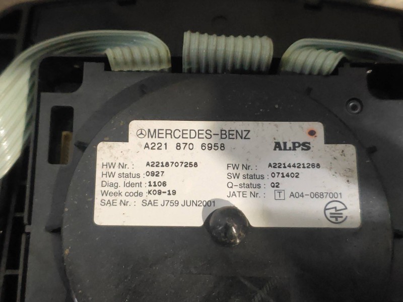 Recambio de mando multifuncion para mercedes clase cl (w216) coupe 500 4-matic (216.386) referencia OEM IAM A2218706958 A2218707