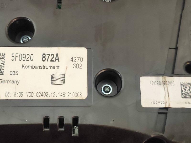 Recambio de cuadro instrumentos para seat leon st (5f8) reference referencia OEM IAM 5F0920872A A2C90681200 5F0920863