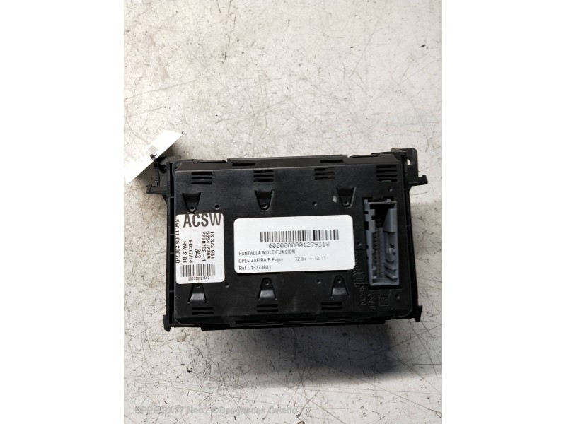 Recambio de pantalla multifuncion para opel zafira b enjoy referencia OEM IAM 13373981 565412769 
