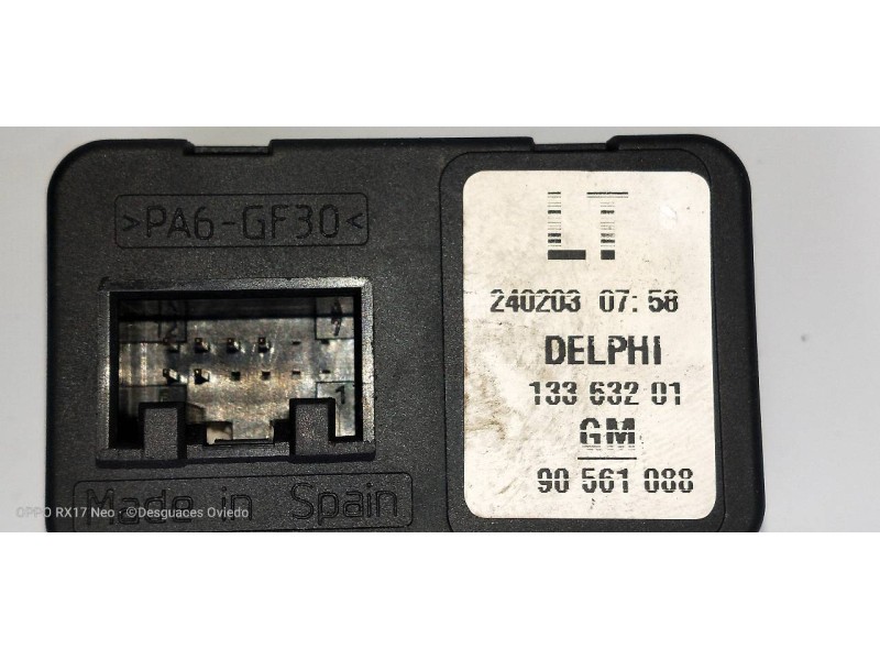Recambio de mando elevalunas delantero izquierdo para opel astra g berlina comfort referencia OEM IAM 13363201  