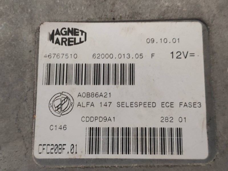 Recambio de centralita cambio automatico para alfa romeo 147 (190) 2.0 selespeed distinctive referencia OEM IAM 46767510 6200001