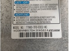 Recambio de centralita airbag para honda jazz (ge) 1.2 cat referencia OEM IAM 77960TF0E832M3   2
