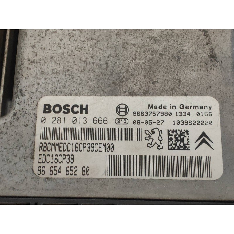 Recambio de centralita motor uce para citroen c-crosser exclusive referencia OEM IAM 0281013666 9665465280 9663757980 EDC16CP39