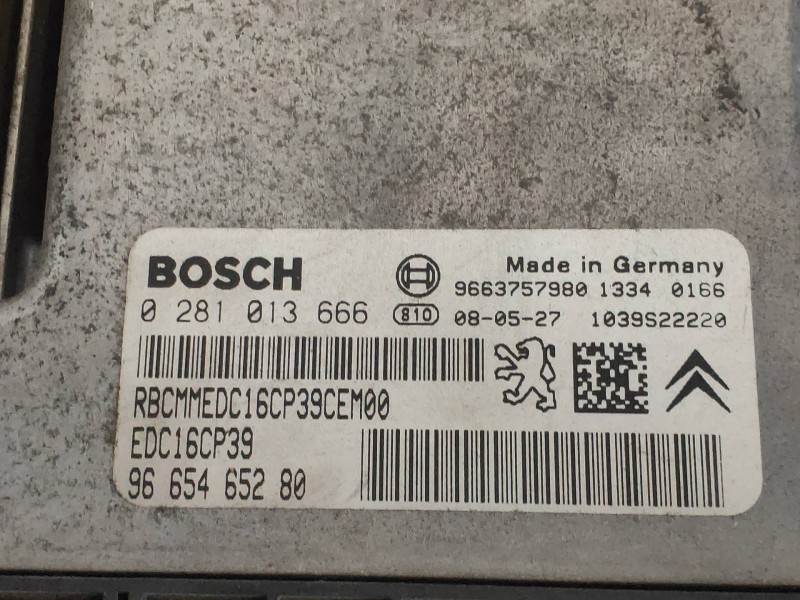 Recambio de centralita motor uce para citroen c-crosser exclusive referencia OEM IAM 0281013666 9665465280 9663757980 EDC16CP39