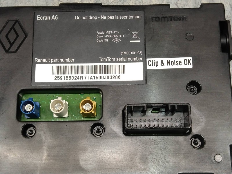Recambio de pantalla multifuncion para renault clio grandtour exception referencia OEM IAM 259155024R  