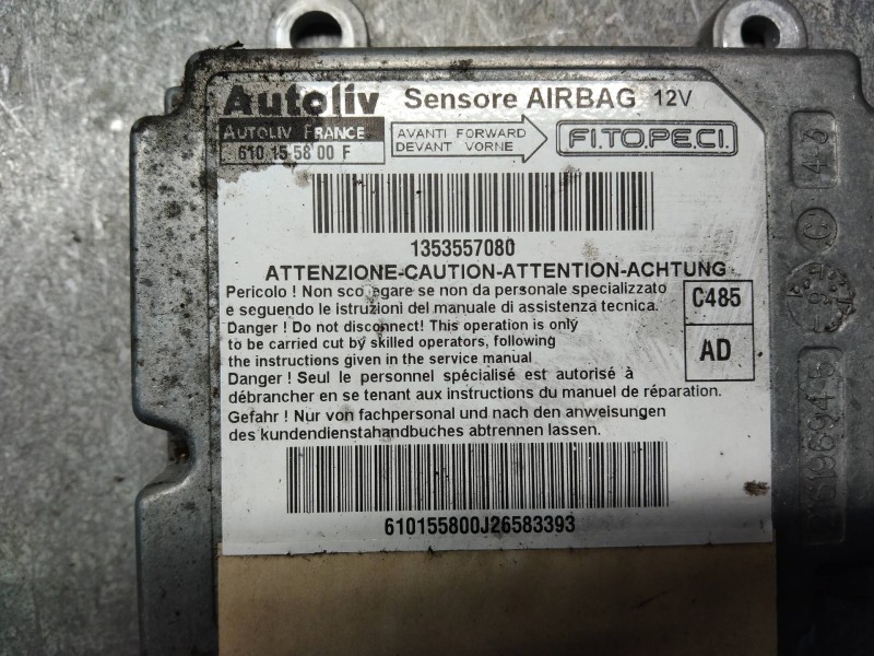 Recambio de kit airbag para fiat fiorino básico referencia OEM IAM 1353557080  