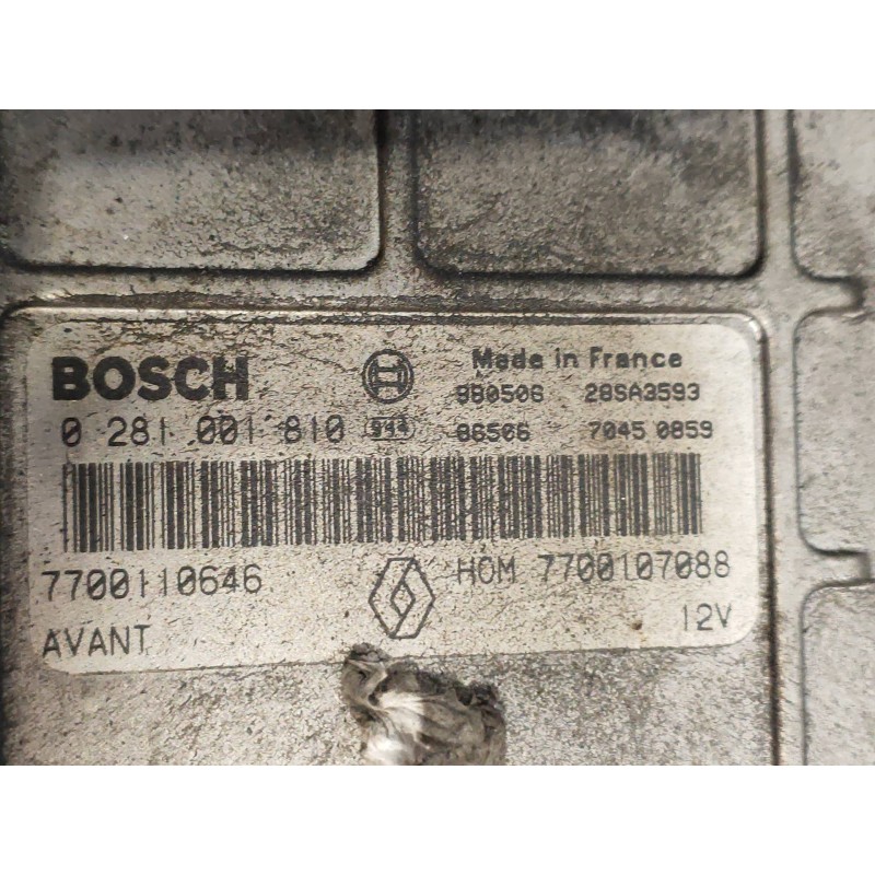 Recambio de centralita motor uce para renault megane i coach/coupe (da0) 1.6e alize referencia OEM IAM 0281001810 7700110646 HOM