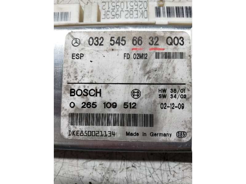 Recambio de centralita abs para mercedes clase e (w211) berlina e 270 cdi (211.016) referencia OEM IAM 0265109512 0325456632 Q03
