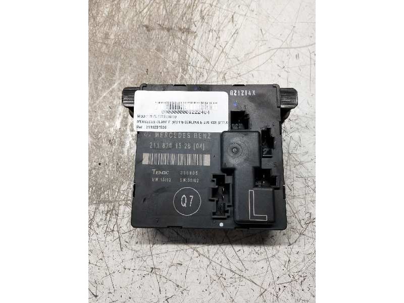Recambio de modulo electronico para mercedes clase e (w211) berlina e 270 cdi (211.016) referencia OEM IAM 2118201526 TRA IZQUIE