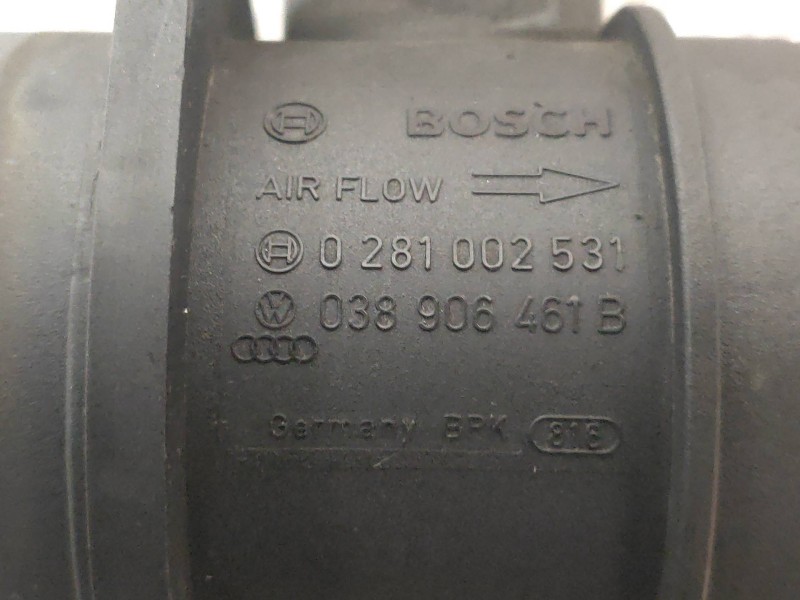 Recambio de caudalimetro para volkswagen golf v berlina (1k1) 1.9 tdi referencia OEM IAM 0281002531 038906461B BOSCH